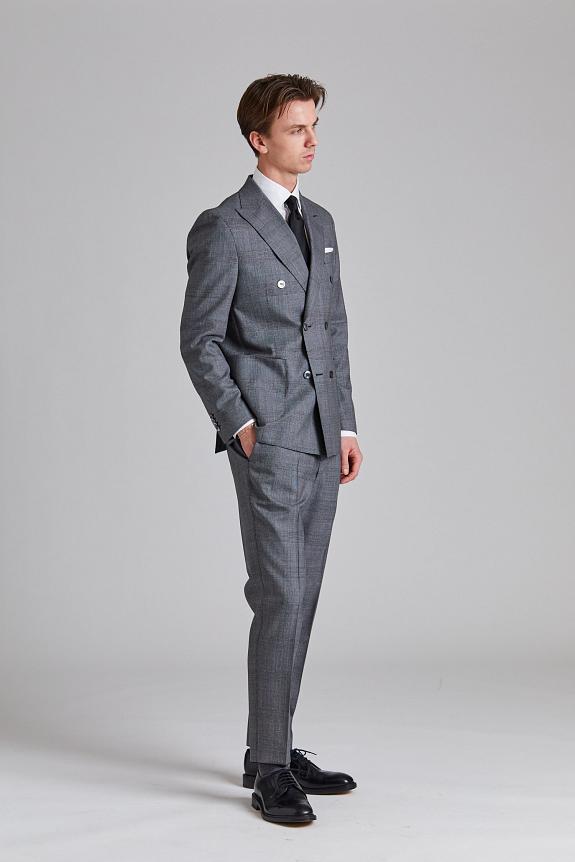 Onesto Vicenza Suit Tropical Glencheck Grey-3